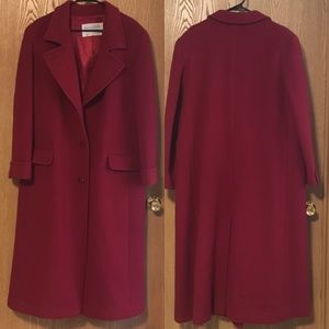 Pendleton Maroon Button Trench Coat Plus Size 20W